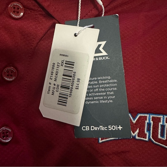 Loyola University LMU Lions Red Polo Shirt Cutter & Buck Mens XXL UPF 50+ - Picture 5 of 7